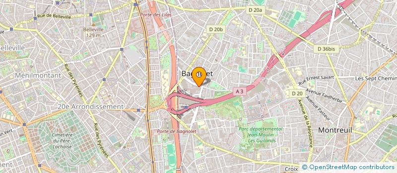 localisation de l'entreprise RESEAU MEDICAL HOPITAL VILLE à BAGNOLET