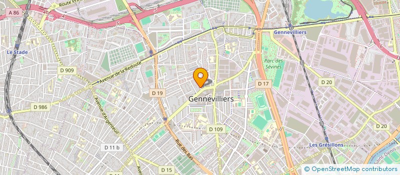localisation de l'entreprise RESEAU ML92 à GENNEVILLIERS