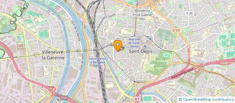 localisation de l'entreprise RESEAU NATIONAL DES CENTRES DE RESSOURCES POLITIQUE DE LA VILLE  SAINT-DENIS