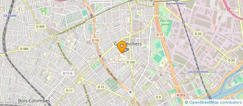 localisation de l'entreprise RESEAU PERINATAL DE SANTE 92 NORD à GENNEVILLIERS