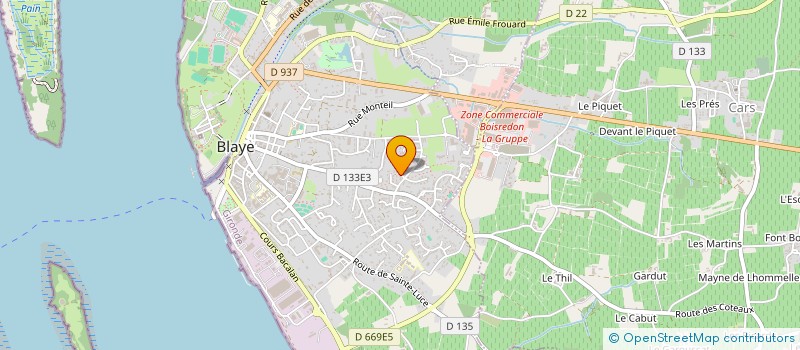 localisation de l'entreprise RESEAU PUB à BLAYE