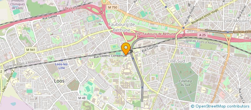 localisation de l'entreprise RESEAU RADIOPROTECTION  R2NORD  LILLE