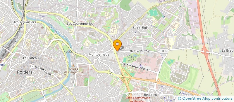 localisation de l'entreprise RESEAU SANTE ARENES - RONDY - ST ELOI  POITIERS