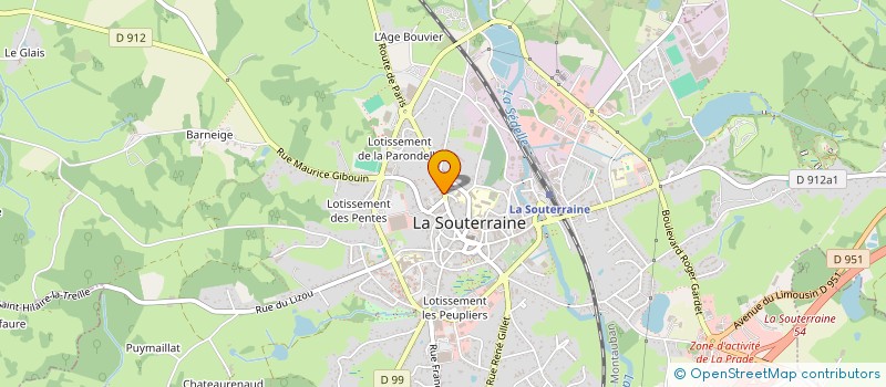 localisation de l'entreprise RESEAU SANTE LA SOUTERRAINE FURSAC à LA SOUTERRAINE