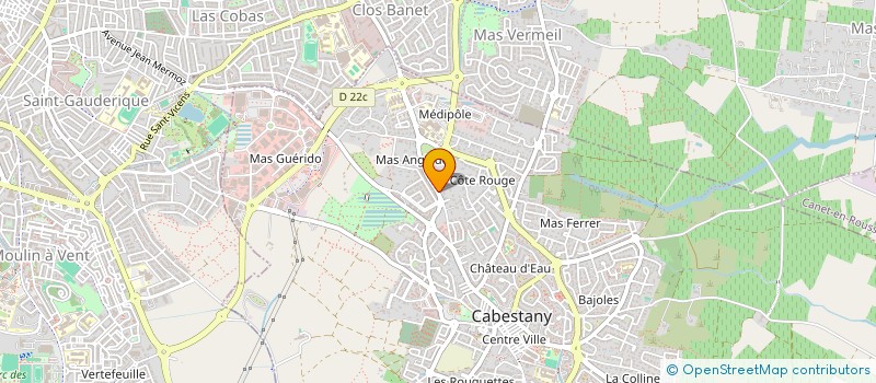 localisation de l'entreprise RESEAU SANTE ROUSSILLON I.R.M. SCANNER  CABESTANY