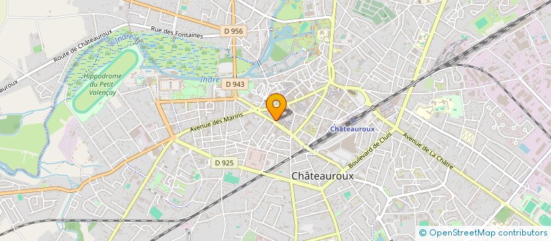 localisation de l'entreprise RESEAU TOXICOMANIE VILLE HOPITAL 36 à CHATEAUROUX
