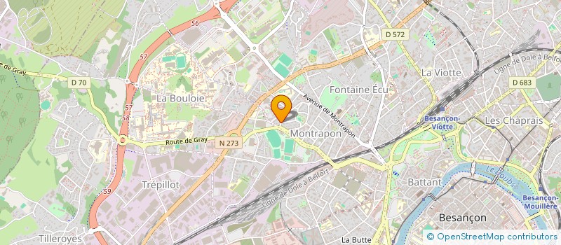 localisation de l'entreprise RESEAUCOM'EXPERT à BESANCON