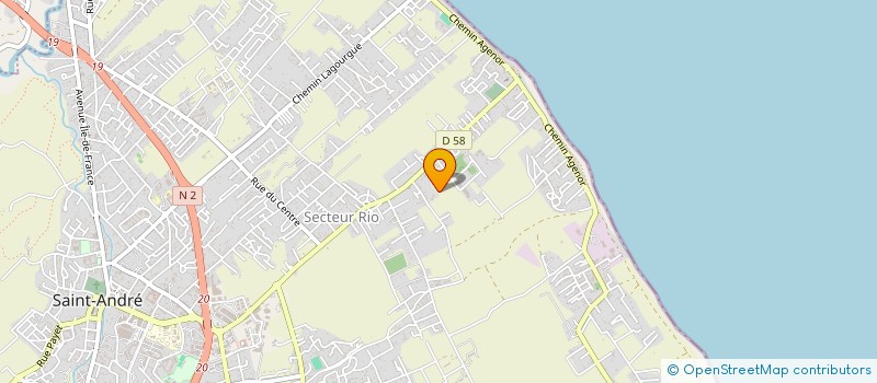 localisation de l'entreprise RESEAUX AMENAGEMENT TRAVAUX PAYSAGERS OCEAN INDIEN à SAINT-ANDRE