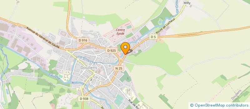 localisation de l'entreprise RESEAUX ENVIRONNEMENT MARQUENTERRE COTE D'OPALE  DOULLENS