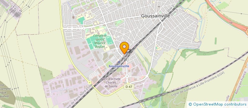 localisation de l'entreprise RESEAUX FIBRES CONNEXION  GOUSSAINVILLE