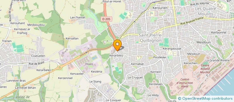 localisation de l'entreprise RESEAUX INTERNET OPTIQUE FIBRE à BREST