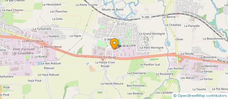 localisation de l'entreprise RESEAUX MAINTENANCE SERVICE à BRECE