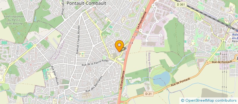 localisation de l'entreprise RESEAUX OPTIQUE  PONTAULT-COMBAULT