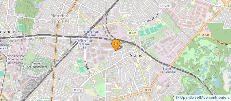 localisation de l'entreprise RESEAUX OPTIQUES ET SERVICE à STAINS