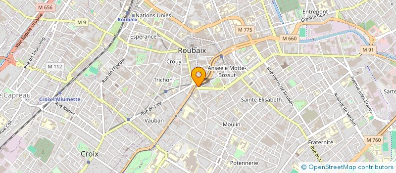 localisation de l'entreprise RESEAUX SERVICES AFFAIRES  ROUBAIX