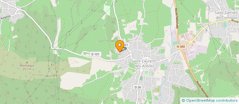 localisation de l'entreprise RESEAUX SERVICES ET TELECOMMUNICATION  SAINT-LAURENT-DES-ARBRES