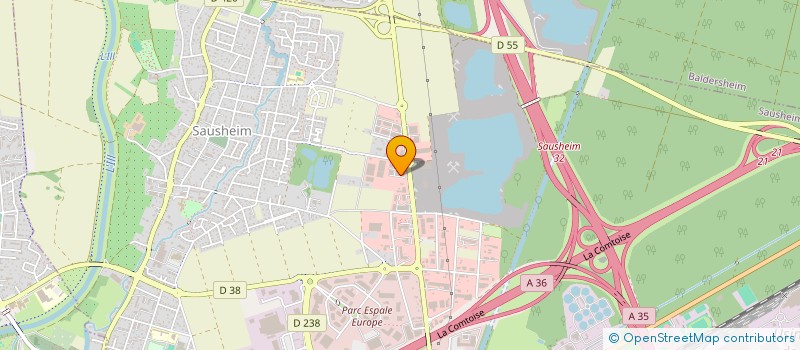 localisation de l'entreprise RESEAUX SUD ALSACE EXPLOITATION  SAUSHEIM