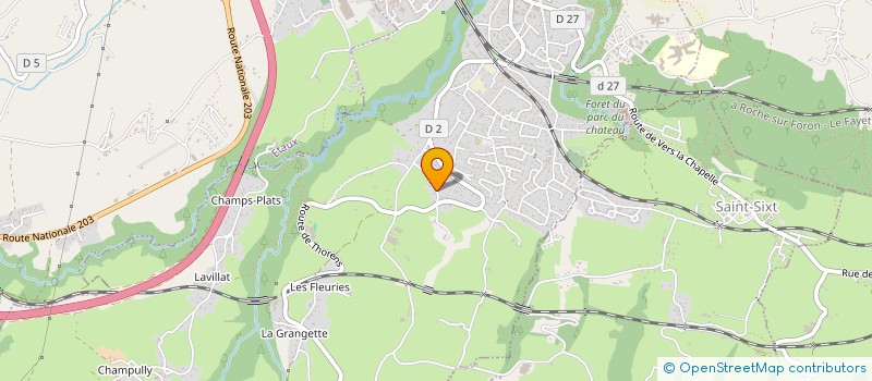 localisation de l'entreprise RESEAUX TECH à LA ROCHE-SUR-FORON