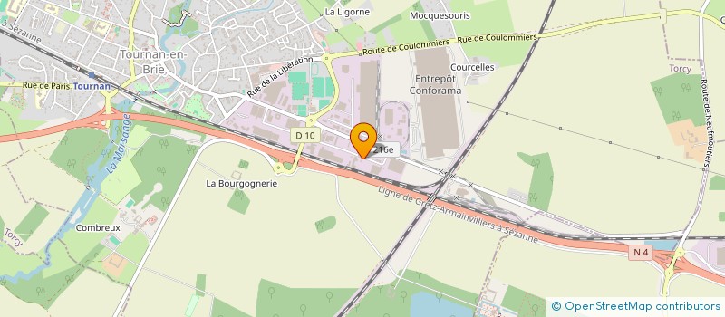 localisation de l'entreprise RESEAUX TRAVAUX PUBLICS SA à TOURNAN-EN-BRIE