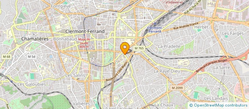 localisation de l'entreprise RESID.5 AV.LEON BLUM  CLERMONT-FERRAND