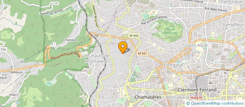 localisation de l'entreprise RESIDENCE 43 RUE E RENAN  CHAMALIERES