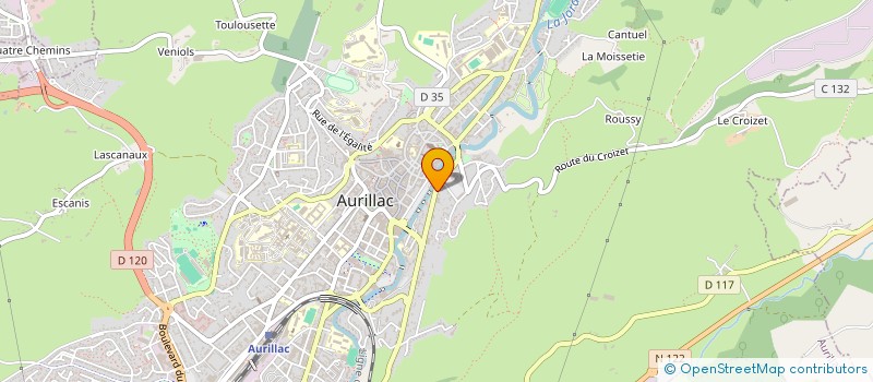 localisation de l'entreprise RESIDENCE ACCUEIL PERSONNES AGEES à AURILLAC