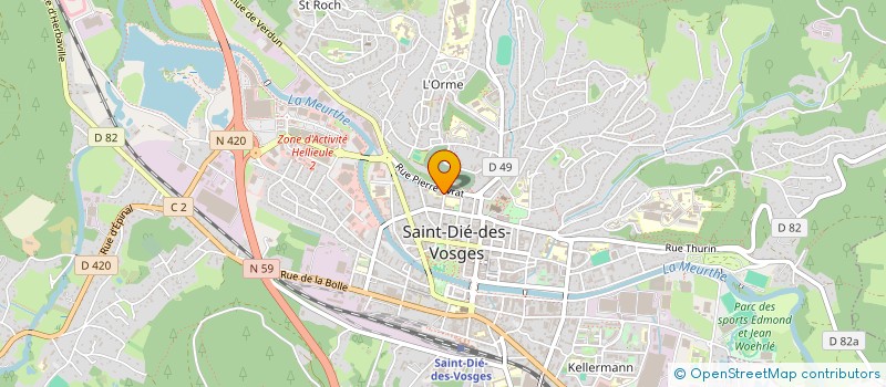 localisation de l'entreprise RESIDENCE ANTOINE à SAINT-DIE-DES-VOSGES