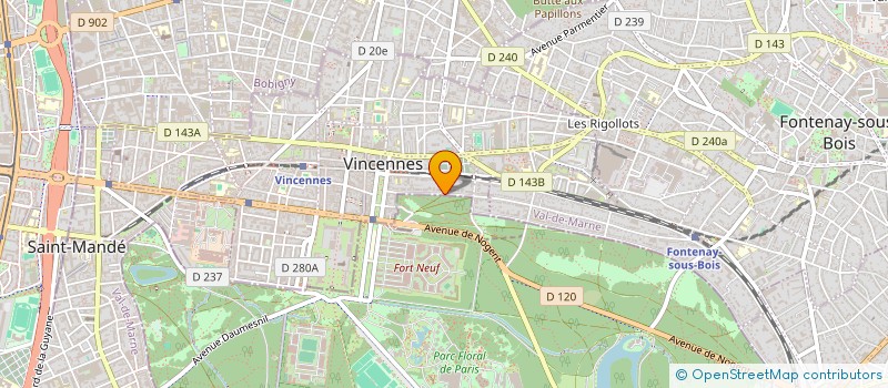 localisation de l'entreprise RESIDENCE ASSOCIATION CULTURELLE  VINCENNES