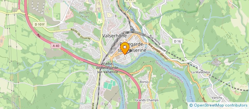localisation de l'entreprise RESIDENCE BALCONS DE VALSERINE à VALSERHONE