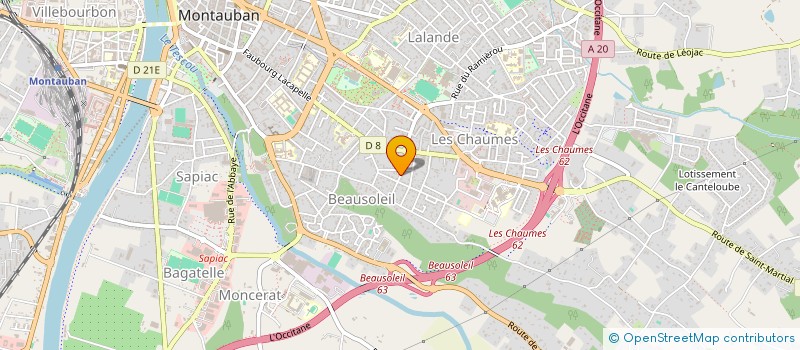 localisation de l'entreprise RESIDENCE BELLEVUE  MONTAUBAN