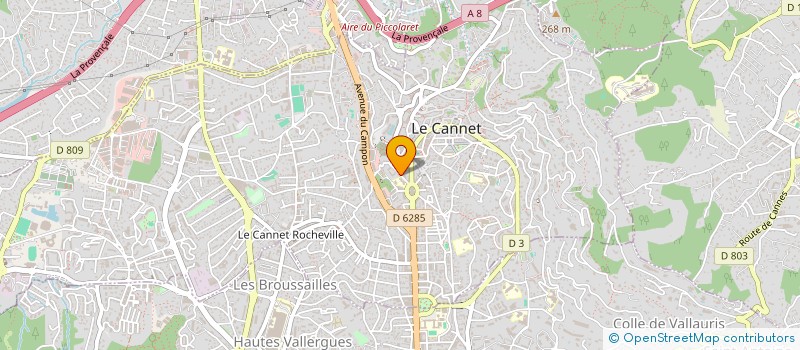 localisation de l'entreprise RESIDENCE BERNARD DE VENTADOUR à LE CANNET