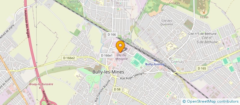 localisation de l'entreprise RESIDENCE BOIS MHF à BULLY-LES-MINES
