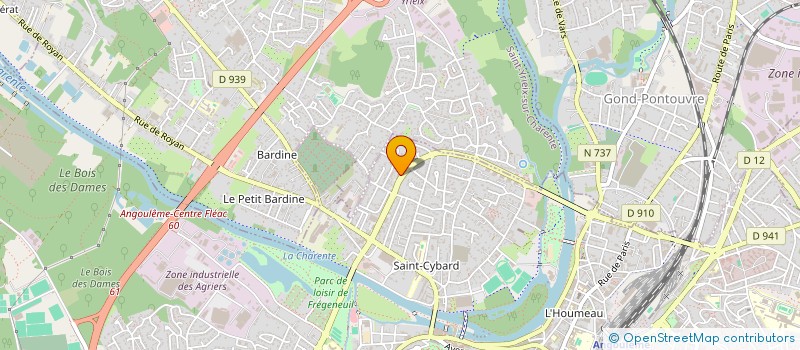 localisation de l'entreprise RESIDENCE BRETAGNE à ANGOULEME