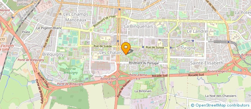 localisation de l'entreprise RESIDENCE BROCELIANDE  RENNES