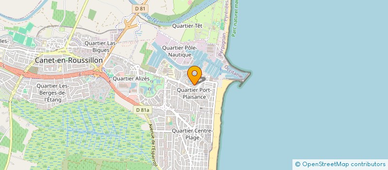 localisation de l'entreprise RESIDENCE CANET PORT  CANET-EN-ROUSSILLON