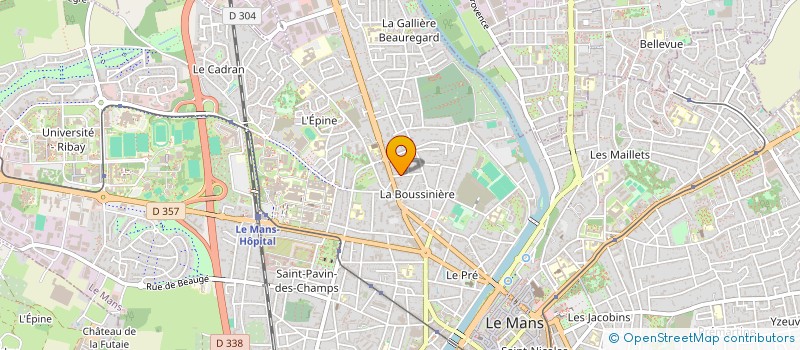 localisation de l'entreprise RESIDENCE CHAMPLAIN  LE MANS