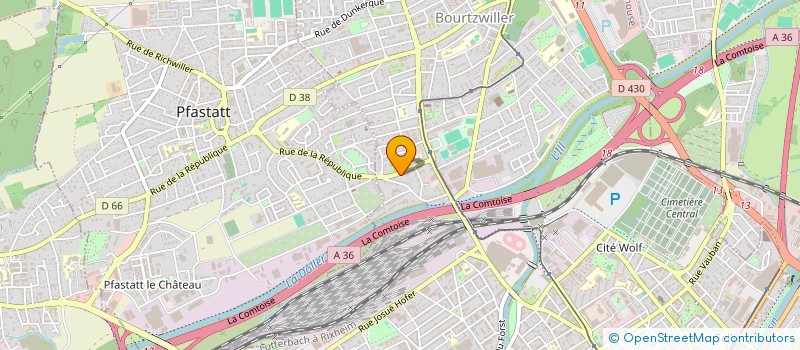 localisation de l'entreprise RESIDENCE CHARDONNERETS  MULHOUSE