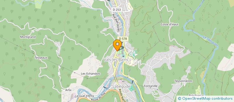 localisation de l'entreprise RESIDENCE CHAUVIN à VALS-LES-BAINS