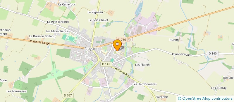 localisation de l'entreprise RESIDENCE CLAIRE FONTAINE  NOYANT-VILLAGES