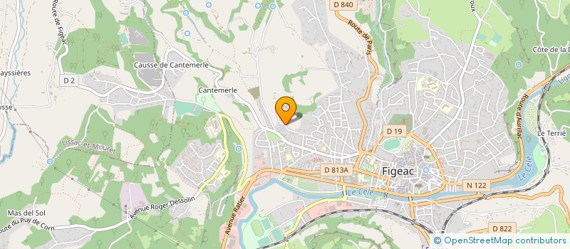 localisation de l'entreprise RESIDENCE COSILODGE  FIGEAC