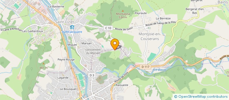 localisation de l'entreprise RESIDENCE COUSERANS-PYRENEES à SAINT-LIZIER