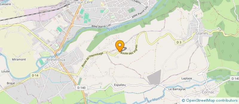 localisation de l'entreprise RESIDENCE D'ORLINDE  GLANES