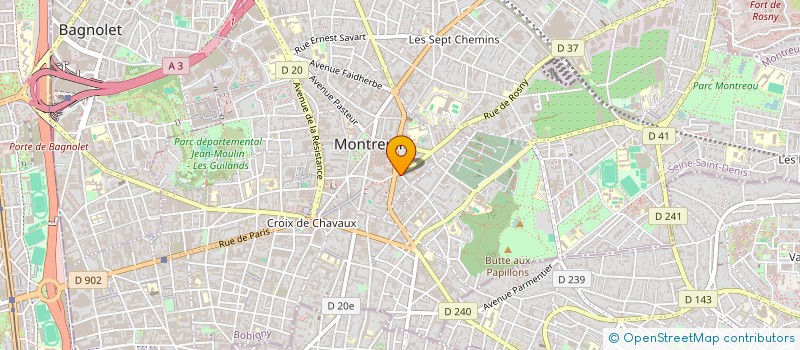 localisation de l'entreprise RESIDENCE DES BUIS à MONTREUIL
