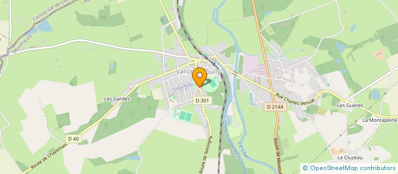 localisation de l'entreprise RESIDENCE DES CEDRES ASSOCIATION  VALLON-EN-SULLY