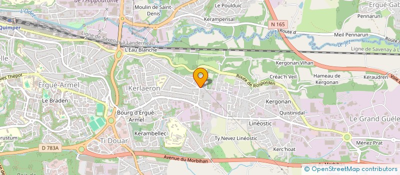 localisation de l'entreprise RESIDENCE DES ETANGS à QUIMPER