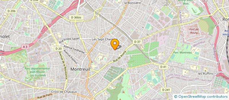 localisation de l'entreprise RESIDENCE DOMBASLE 42 à MONTREUIL