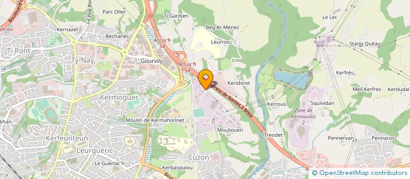 localisation de l'entreprise RESIDENCE DU CENTRE à QUIMPER