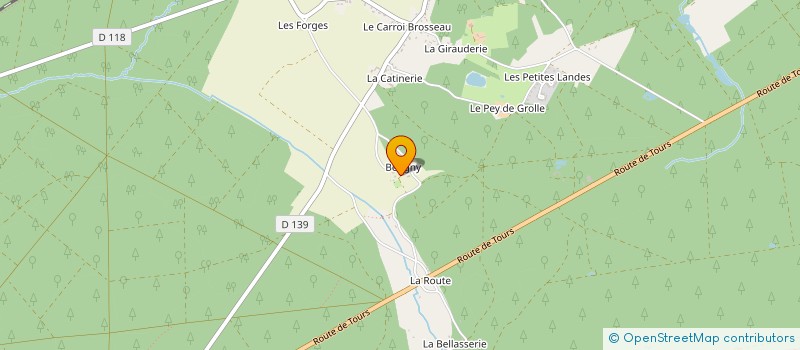 localisation de l'entreprise RESIDENCE DU CHATEAU DE BEUGNY  SAINT-BENOIT-LA-FORET