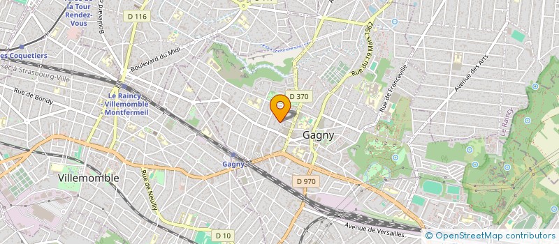 localisation de l'entreprise RESIDENCE DU COTEAU  GAGNY