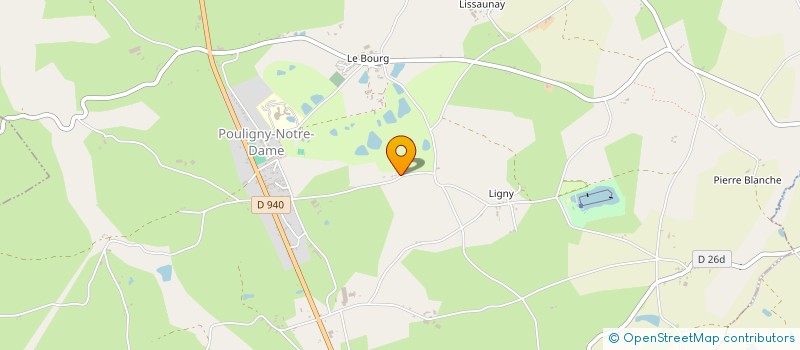 localisation de l'entreprise RESIDENCE DU GOLF DES DRYADES EN PAYS DEGEORGE SAND à POULIGNY-NOTRE-DAME